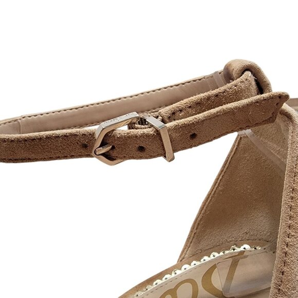 Sam Edelman Size 8.5 Nude / Tan Odila Scalloped Strap Heels - Picture 5 of 8